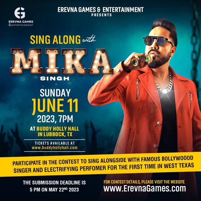sing along with mika singh in texas lubbock